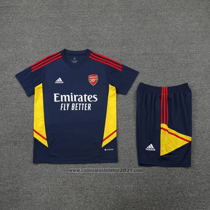 Fato de Treino Arsenal Manga Curta 2022-2023 Azul - Calcas Curta